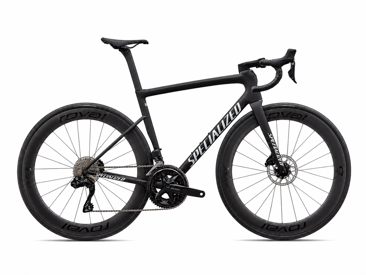 Tarmac SL8 without aero bars, viewed from the side